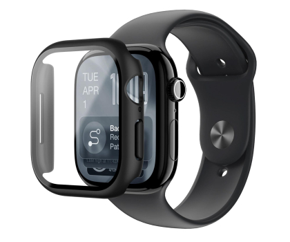 Pasek i akcesoria do zegarków AmazingThing Radix z etui Apple Watch Series 11 42 mm czarne